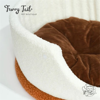 Purlab Cookie Biscuit Semi-enclosed Pet Dog Cat Bedding House