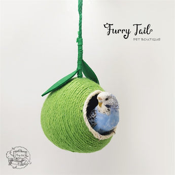 Coconut Shell Pet Bird Parrot Small Pets Nest Rattan Hanging House