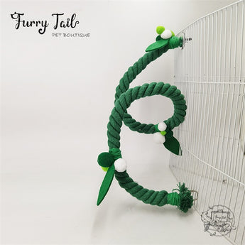 Pet Bird Parrot Playing Toy Stand Hanging Climbing Rope