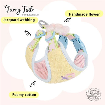 Tuffhound Spring Blossom Pet Dog Cat 2-Pieces Harness & Leash