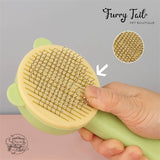 Ear Shape Pet Dog Cat Self-Clean Slicker Grooming Comb Brush