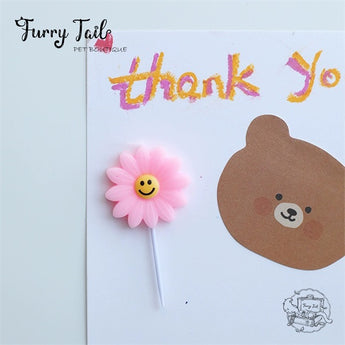 Ins Sunflower Candles Pet Birthday Cake Decoration