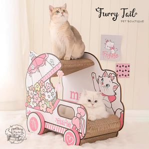 DISNEY Genuine Cat Marie Series Flower Basket Wagon Cat Scratchers Nest
