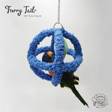 Soft Pet Bird Parrot Star Playing Chew Toy Stand Swing Ring Ball