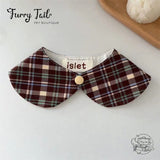 College Plaid Dog Cat Small Pet Bib Tie Cape Accessories