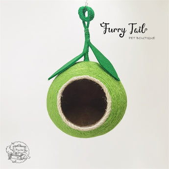 Coconut Shell Pet Bird Parrot Small Pets Nest Rattan Hanging House