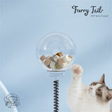 Interactive Cat Treat Dispenser Turntable Toy Track Roller & Balls