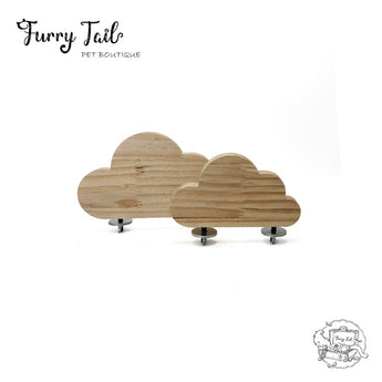 Cloud shape Pet Bird Parrot Chinchilla Wood Perch Stand Toy Platform