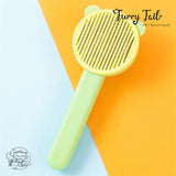 Ear Shape Pet Dog Cat Self-Clean Slicker Grooming Comb Brush