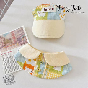 Cute and Childlike Dog Cat Small Pet Bib Tie Cape Accessories Bandana