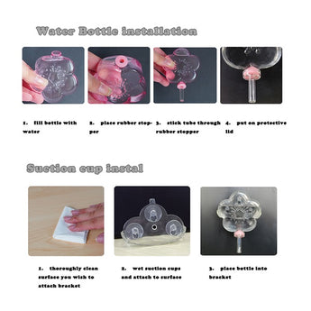 Small Pet Hamster Glass Water Dispenser Drinker Bottle