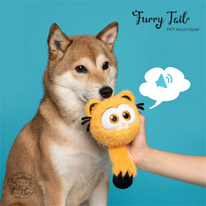 PETSVILLE Garfield Style Pet Dog Cat Interactive Audible Toy - Garfield Plush Ball