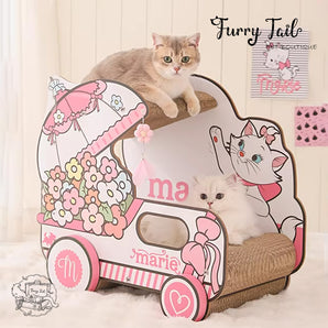 DISNEY Genuine Cat Marie Series Flower Basket Wagon Cat Scratchers Nest