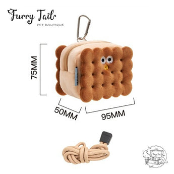 Purlab Cookie Biscuit Dog Waste Bag Holder Backpack Pick-Up Bag