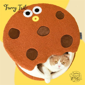 Purlab Cookie Biscuit Semi-enclosed Pet Dog Cat Bedding House