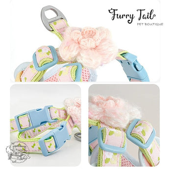 Tuffhound Spring Blossom Pet Dog Cat 2-Pieces Harness & Leash