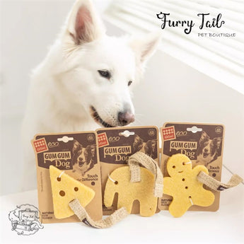 GIGWI Gum Gum Chewing Toy Teething Treat with Hemp Rope