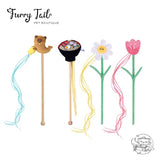 Purlab Multi-Color Cat Interactive Teaser Wand Toys