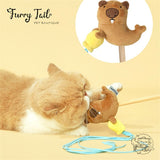 Purlab Multi-Color Cat Interactive Teaser Wand Toys