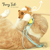 Purlab Multi-Color Cat Interactive Teaser Wand Toys