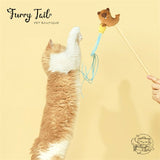 Purlab Multi-Color Cat Interactive Teaser Wand Toys