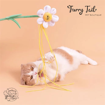 Purlab Multi-Color Cat Interactive Teaser Wand Toys