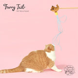 Purlab Multi-Color Cat Interactive Teaser Wand Toys
