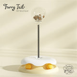 Interactive Cat Treat Dispenser Turntable Toy Track Roller & Balls