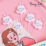 Ins Smiling Cloud Candles Pet Birthday Cake Decoration