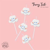 Ins Smiling Cloud Candles Pet Birthday Cake Decoration
