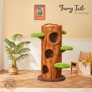 Cmisstree - Tree Hollow Wood Cat Tree Climber Scratching Post Series