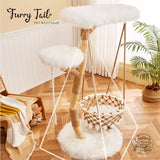 Cmisstree - Cloud Wood Cat Tree Climber Scratching Post Hanging Hammock