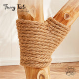 Cmisstree - Cloud Wood Cat Tree Climber Scratching Post Hanging Hammock