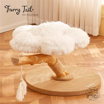 Cmisstree - Cloud Wood Cat Tree Climber Scratching Post Hanging Hammock