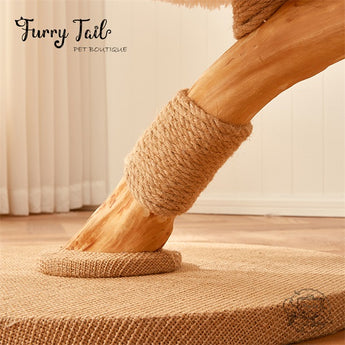 Cmisstree - Cloud Wood Cat Tree Climber Scratching Post Hanging Hammock
