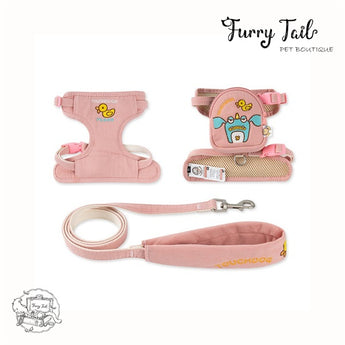 Touchdog Little Monster Pet Dog Cat Harness & Leash With Backpack