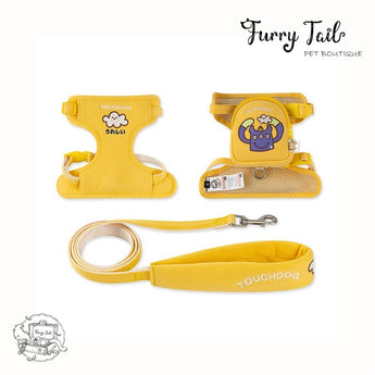 Touchdog Little Monster Pet Dog Cat Harness & Leash With Backpack