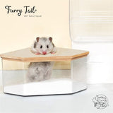 Diamond Transparent Acrylic Small Pet Hamster Digging Box Bathroom