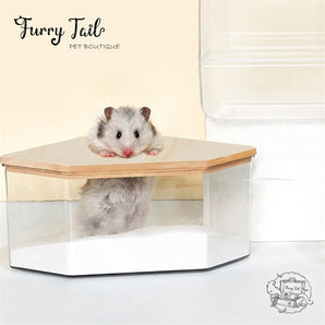 Diamond Transparent Acrylic Small Pet Hamster Digging Box Bathroom