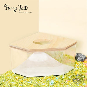 Diamond Transparent Acrylic Small Pet Hamster Digging Box Bathroom